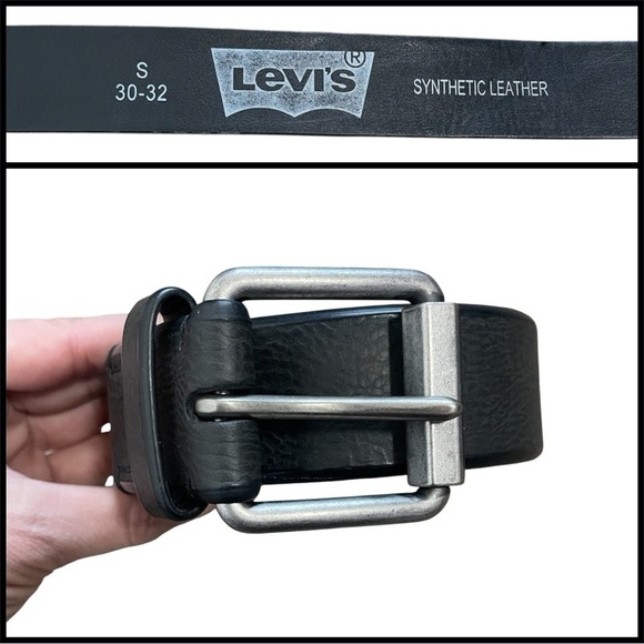 Levi's Other - Levi's Black Synthetic Leather Belt Size S 30-32